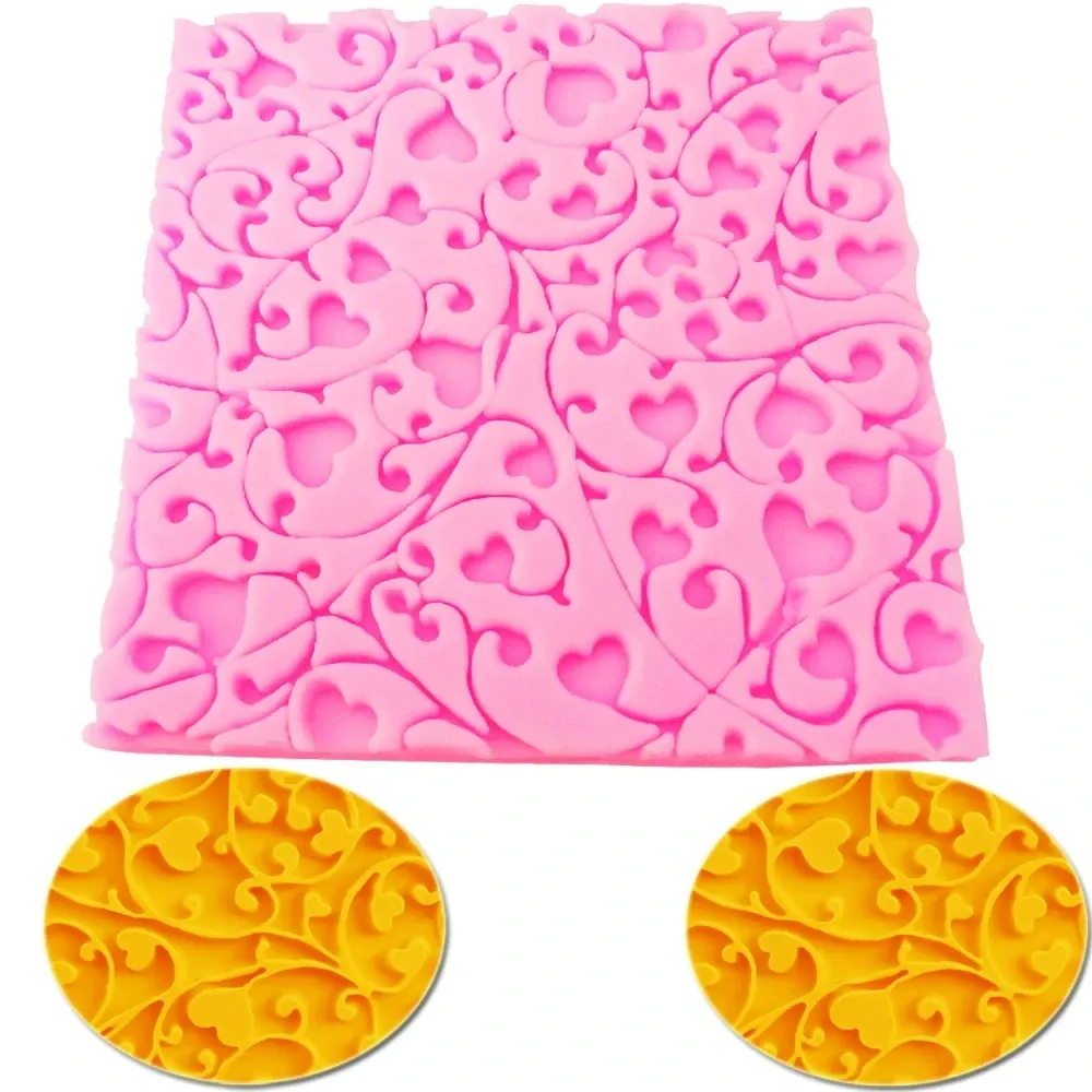 Молд силиконовый Сердечка универсальный 95 на 95 мм розовый Киев - изображение 10