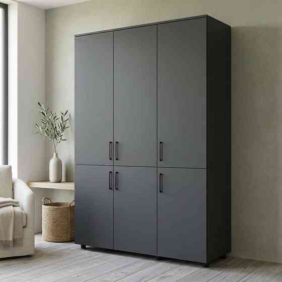 Шафа для одягу Doros Торн Антрацит 3 ДСП (штанга) 135х51.6х200 (DRS-012083) Дніпро