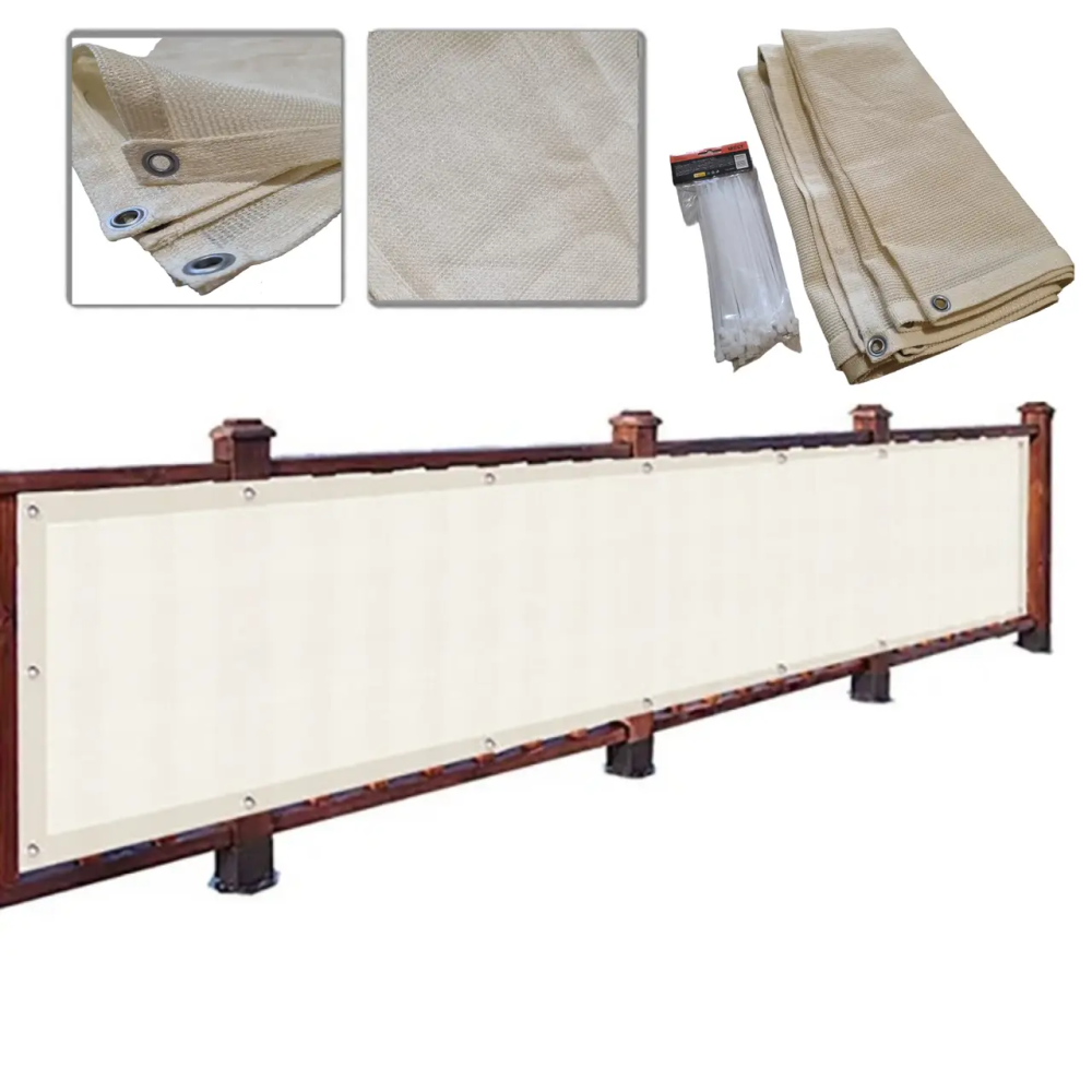 Сетка ширма для балкона 110 г/м² (0.9 х 5 м) Молочный Винница - изображение 4