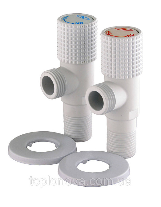 !!Набір кранів кутових кераміка SOLOMON EXCLUSIVE 1/2″X1/2″ 9889 WW  (White/White) (комплект2шт.) Черновцы - изображение 7