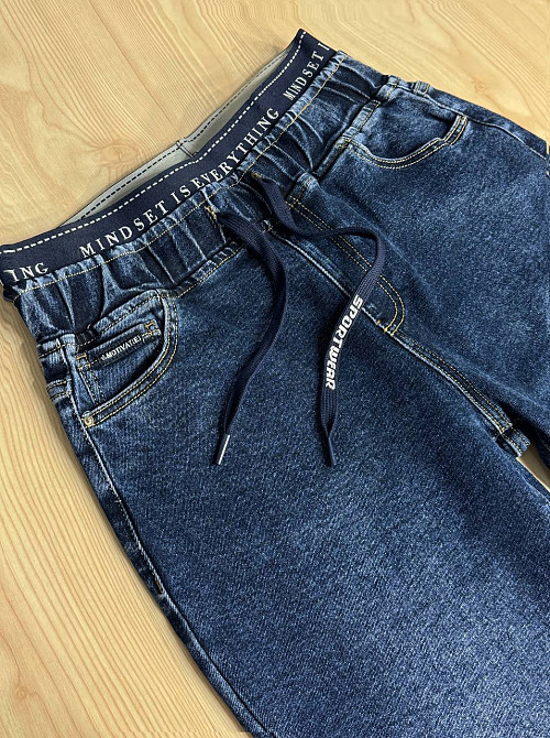 Джинси жіночі LDM 0249 палаццо батал з резинкою на поясі великі розміри сині, синій, З4, 34, 94 см, 120 см Київ - фото 11