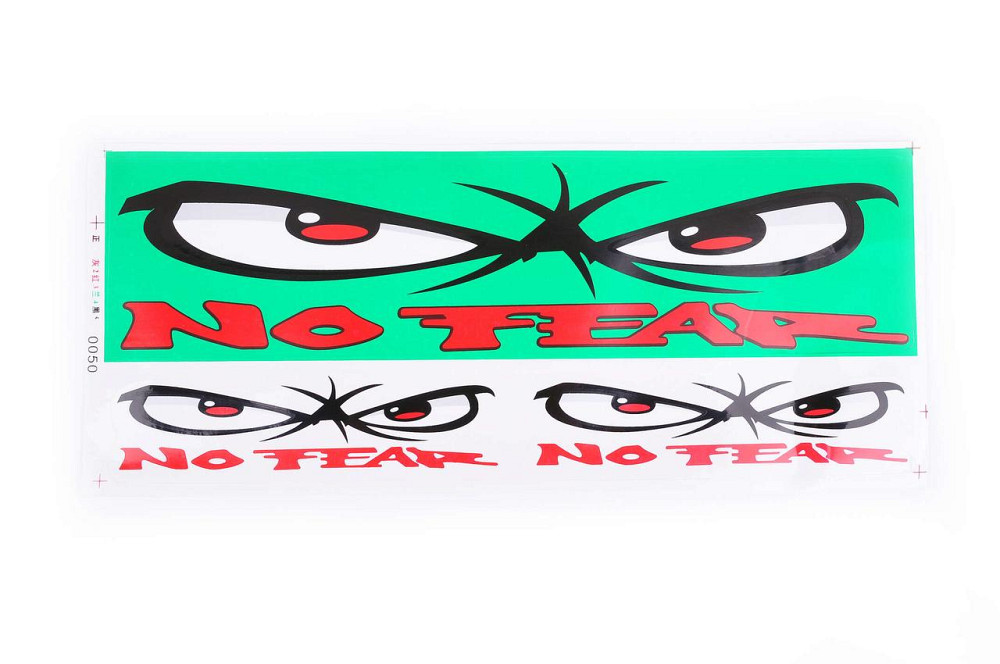 Наклейки (набор) логотип NO FEAR (34х14см, зеленые) (#0050) Мукачево - изображение 1