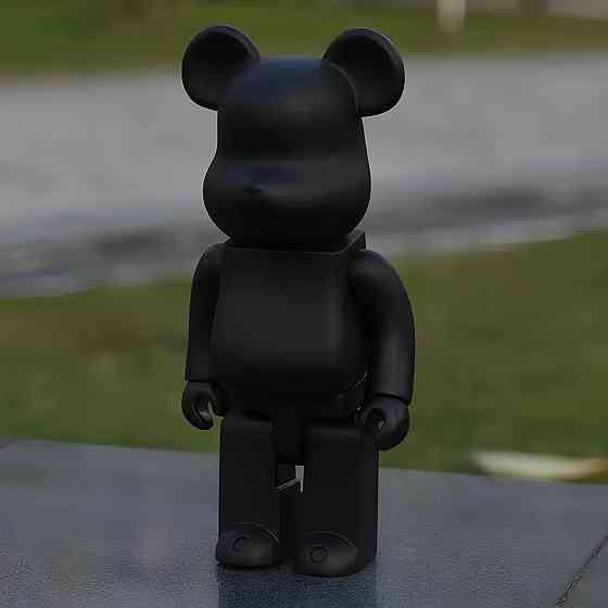 Дизайнерская игрушка Беарбрик 28 см чёрный. Статуэтка Bearbrick 400% Black. Bearbrick Киев