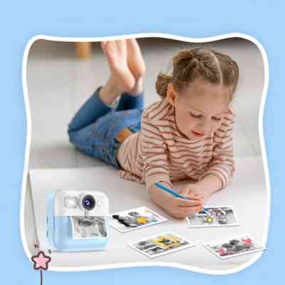 Детский фотоаппарат ColorWay с функцией мгновенной печати (Blue) (CW-PHP01B) Винница