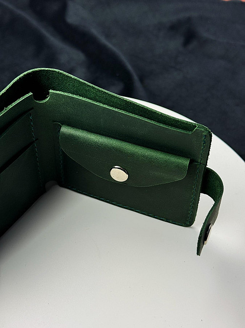 Класичний гаманець із натуральної шкіри SD003 (Зелений) Суми - фото 6