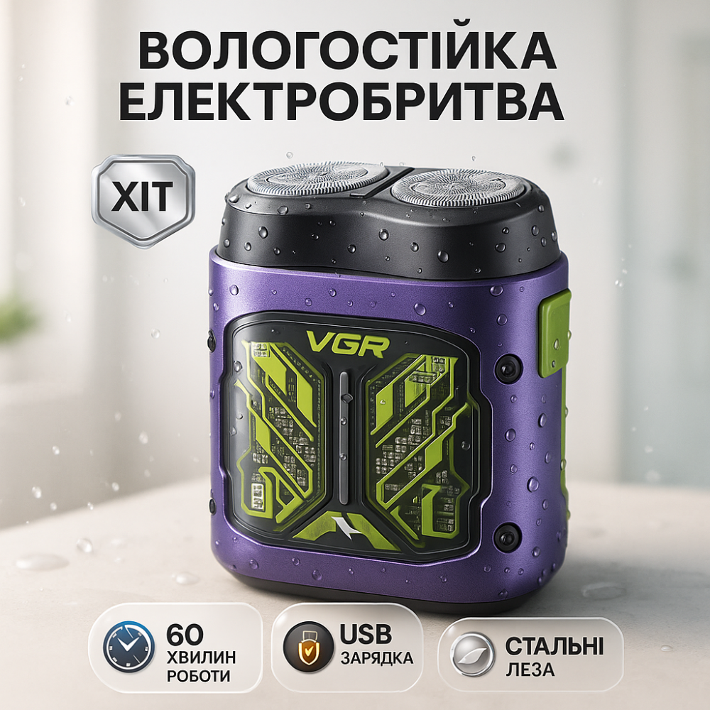 Портативная электробритва для поездок и командировок VGR V-344, Бритва для бороды электронная DH-60 Львов - изображение 18