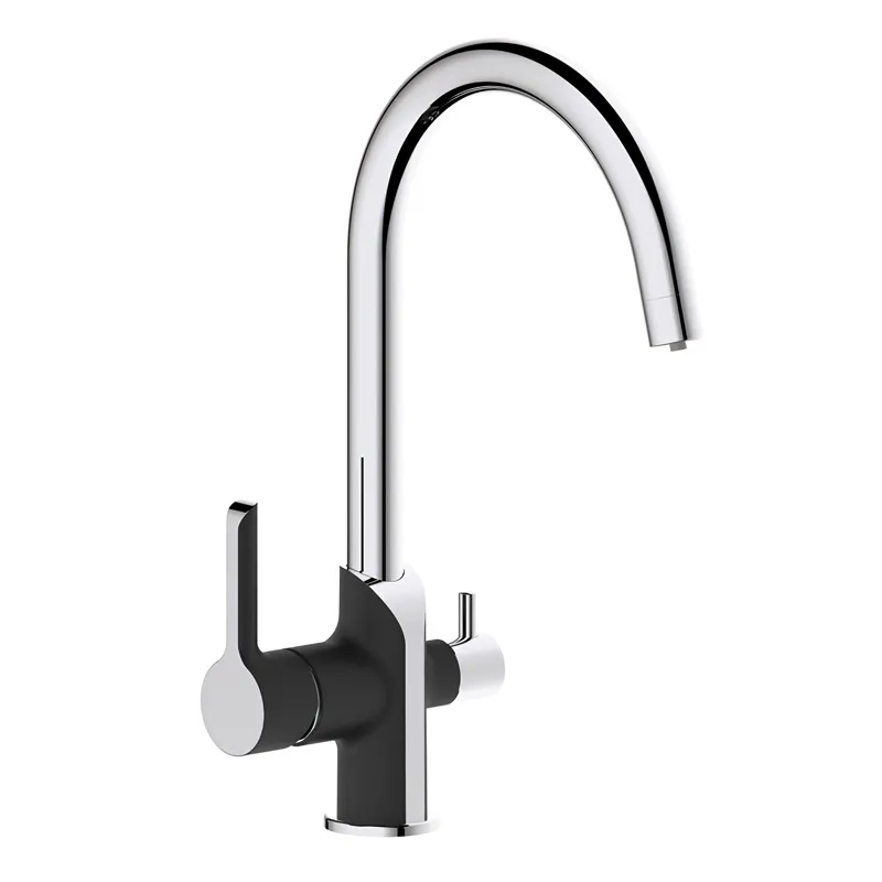 Смеситель кухонный двухводный Mixxus Premium Edem 021 черный (MI5925) Харьков - изображение 1