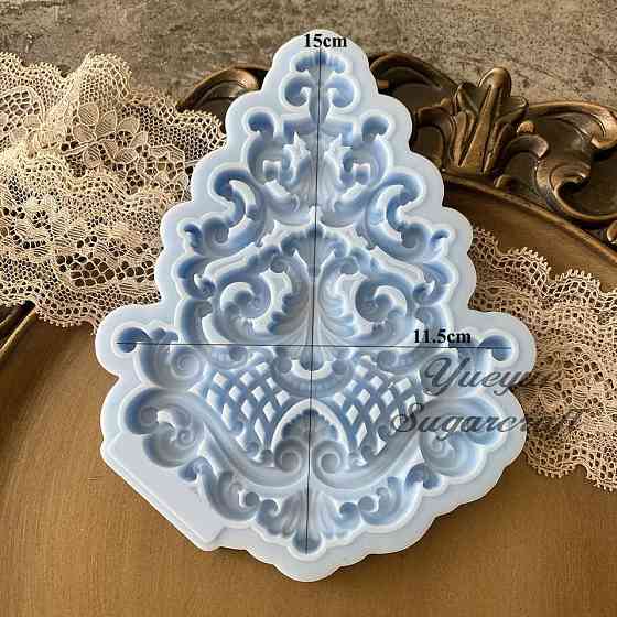 Молд силиконовый Абстракция 160 на 125 мм серый Киев