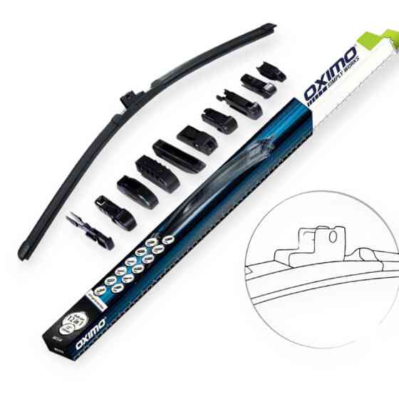 Щітка склоочисника OXIMO multi безкаркасна 375 мм + 7 адаптерів Мукачево