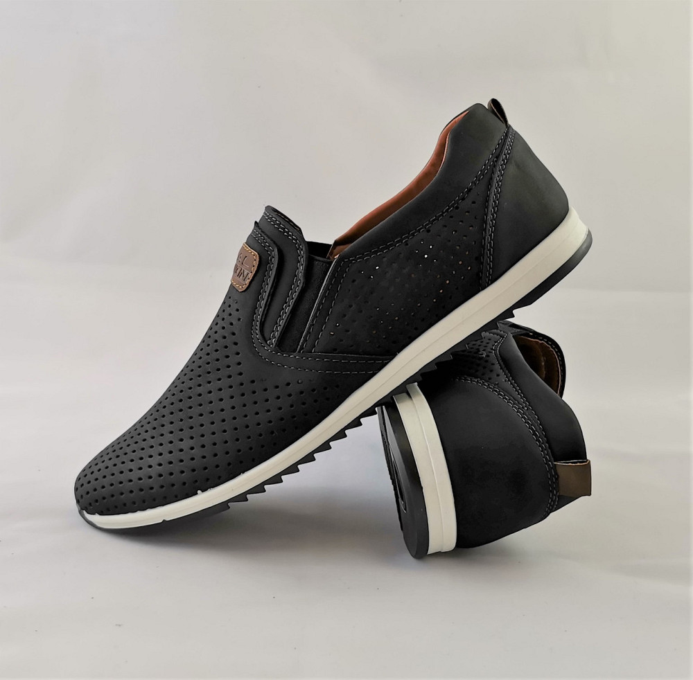 Мужские Мокасины Летние Сеточка Черные Туфли (размеры: 41) Видео Обзор - 12-1 Днепр - изображение 4