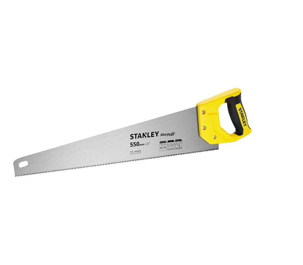 Ножівка по дереву STANLEY "SHARPCUT" : L= 550 мм, 7 зубів/1" Одеса - фото 1