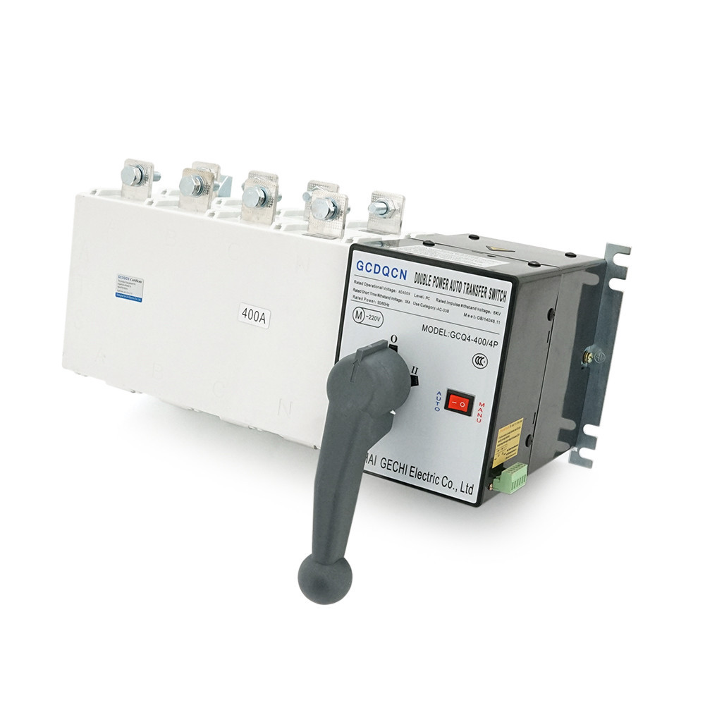 Автомат введення резерву (АВР) чотириполюсний GCQ4P400A, 220V/400A, Вимикальна здатність KA:6, Гвинтова фіксація, 434*273*265мм Київ - фото 1