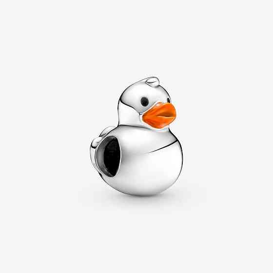 Серебряный шарм Пандора Polished Rubber DuckMasterSem Киев