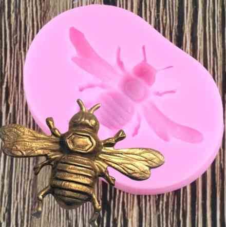 Молд силиконовый Пчела 64 на 43 мм розовый Киев