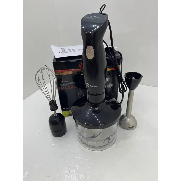 Занурювальний блендер 3 в 1 Domotec MS-5103 потужністю 500 Вт - кухонний подрібнювач і вінчик 4877 PT Одеса - фото 2