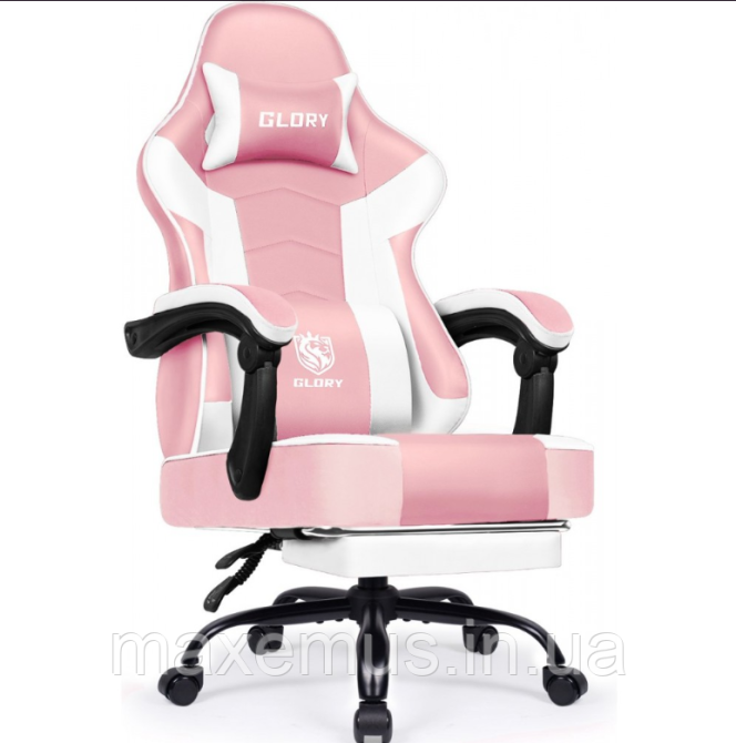 Компьютерное кресло для геймера с подставкой для ног Bonro Glory DC 203 кресло геймерское розовое Мостиска - изображение 1