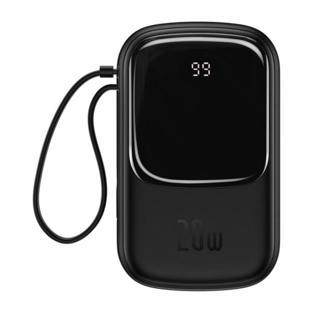 Зовнішній акумулятор Baseus Qpow Digital Display quick charging 20000mAh 22.5W(Type-C Cable)Black Київ - фото 2