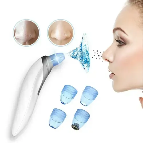 Вакуумный очиститель Derma suction DS Vacuum для профессиональной чистки кожи и пор лица - легкий компактный удобный прибор в использовании + 4 насадк Коломия - фото 4