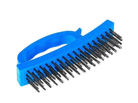 Ручна щітка дротяна "GeKo" 165 мм зі сталевих дротиків з пластиковою ручкою Стрый