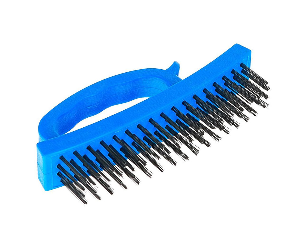 Ручна щітка дротяна "GeKo" 165 мм зі сталевих дротиків з пластиковою ручкою Стрый - изображение 2