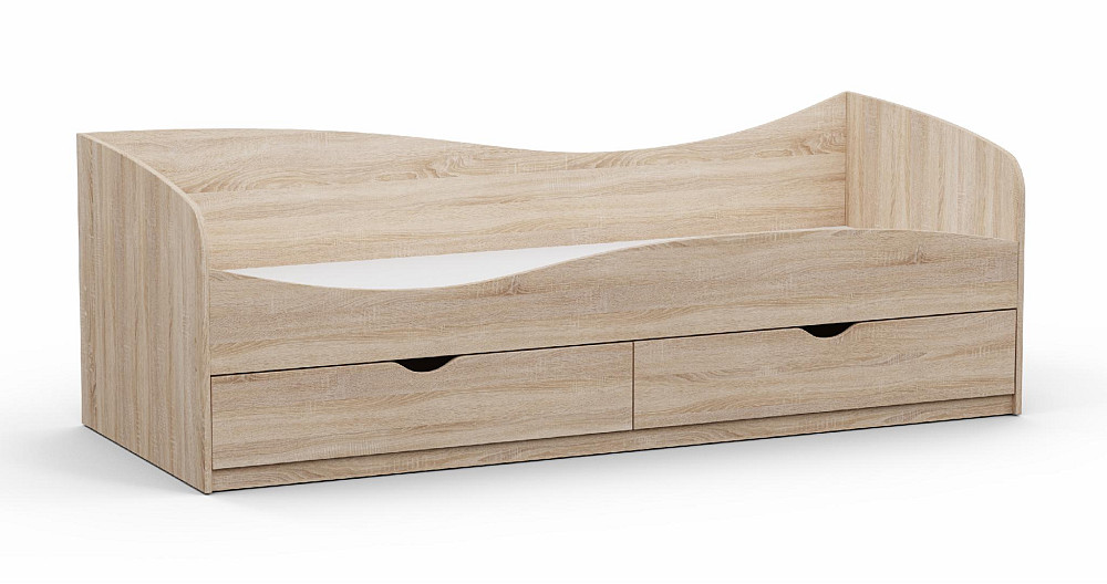 Ліжко односпальне L-7, Дуб Сонома, 2030х834х860 Львів - фото 1