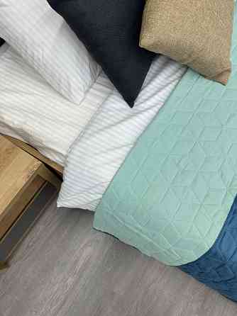 Покривало двостороннє Decorator Microfiber куб 210х215 см синій з блакитним (85-138) Київ