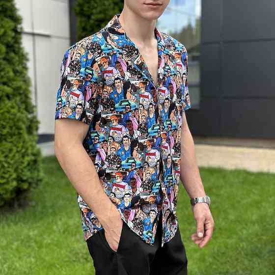 Пляжна чоловіча сорочка з принтом Pobedov Dejavu GTA Київ