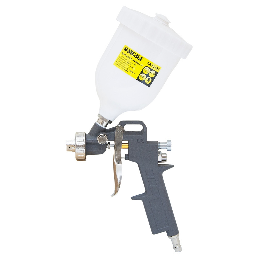 Sigma Краскораспылитель HP Ø2.0мм 85-225л/мин 3.5бар в/б 600мл (пласт) SIGMA (6811121) Коломыя - изображение 1