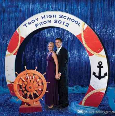 Для фотозони дощик новорічний 2 м на 1 м синій Київ