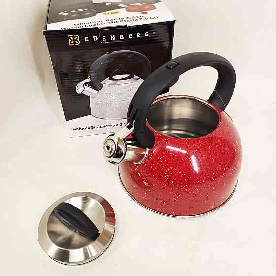 Хороший чайник зі свистком Edenberg, Чайник зі свистком для кип'ятіння для води на газ PU-54 Львів