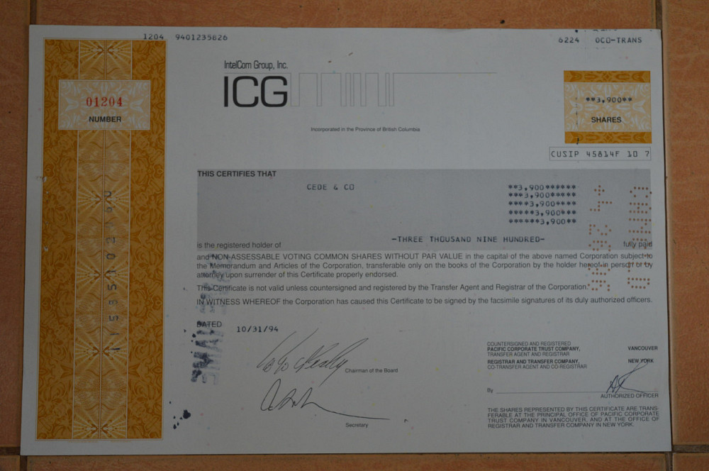 Акция. США. 1994 год №01204 (Г-1.36) Полтава - изображение 1