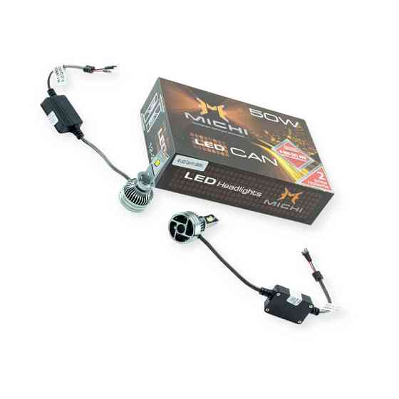 Автолампа H1 12V-24V MICHI 50W Can 5500K 5300L с обманкой радиатор с вентилятором LED Мукачево