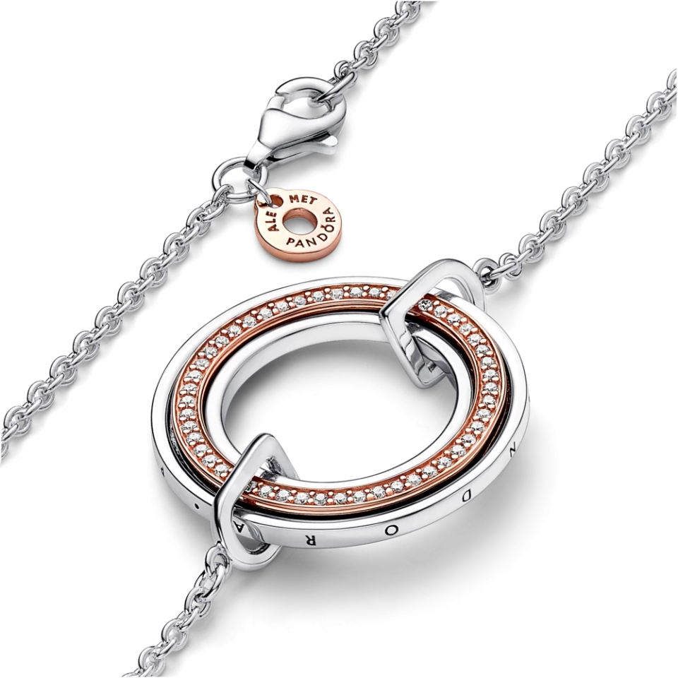 Срібне намисто двоколірне з паве MasterSem Київ - фото 3