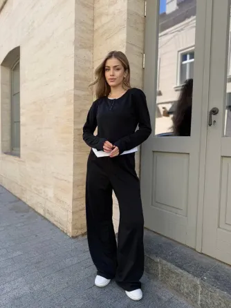 Жіночий костюм 2-ка з двунитки бежевий чорний Одеса