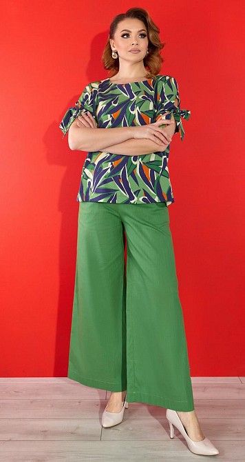 Лляний костюм великого розміру (50) Київ - фото 2