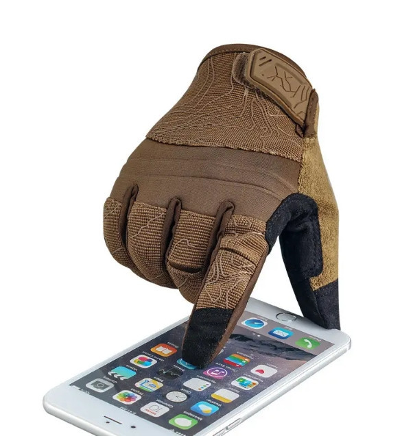 Перчатки полнопалые с защитой на липучке FQTACMI005 Песочный, XL Киев - изображение 2