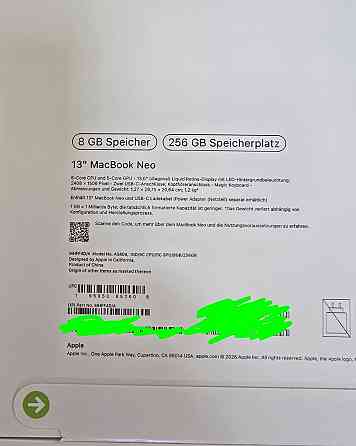 Ноутбук Apple MacBook Neo 256GB Indigo (MHFF4) Харьков