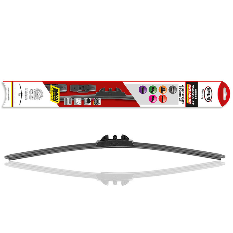 Щітка склоочисника (двірник) безкаркасна (усі адапетри) "Super Flat Premium" 530мм Heyner, 281000 Київ - фото 1