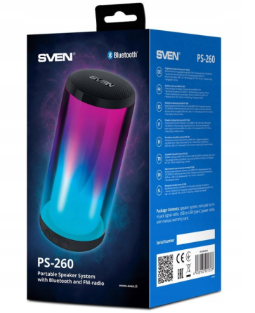 Портативна бездротова колонка блютус SVEN PS-260 10W Київ
