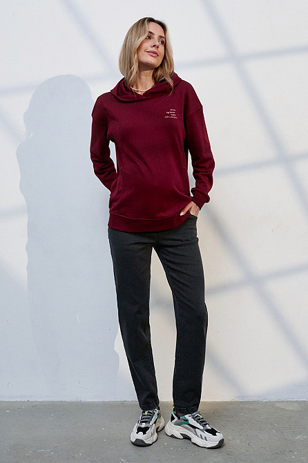 Джинсы для беременных Mom Fit для будущих мам с регулируемым поясом M (46) Leyton Юла Мама серо-черный Кривой Рог - изображение 1