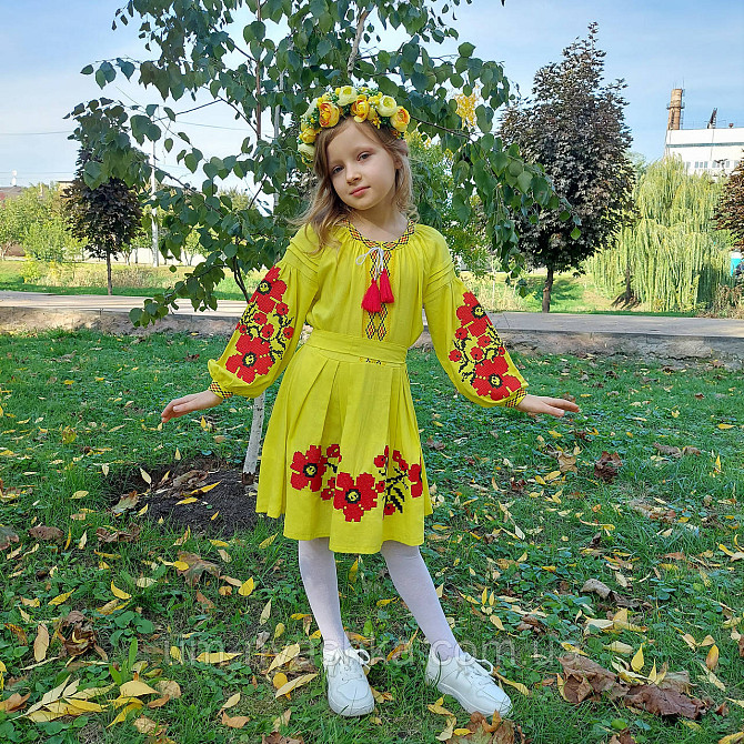 Дитяче вишите лляне плаття "Квіти Праги" р.122 Кривий Ріг - фото 8