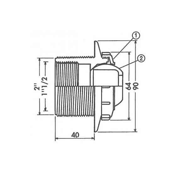 Форсунка встроенная в стенки Hayward 3310 2