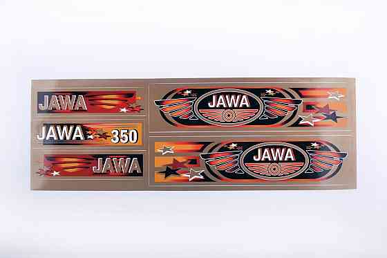 Наклейки   (набор) мотоцикл Ява   (48х16см, бронзовые) Мукачево