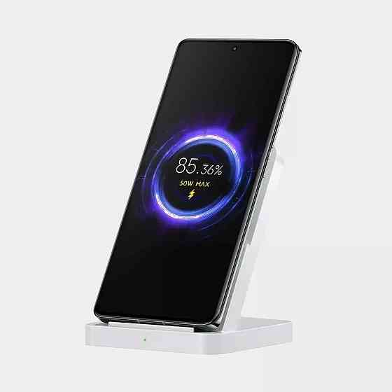 Беспроводная зарядка Xiaomi 50W Pro MDY-14-EN, вертикальная подставка с охлаждением (белая) Николаев