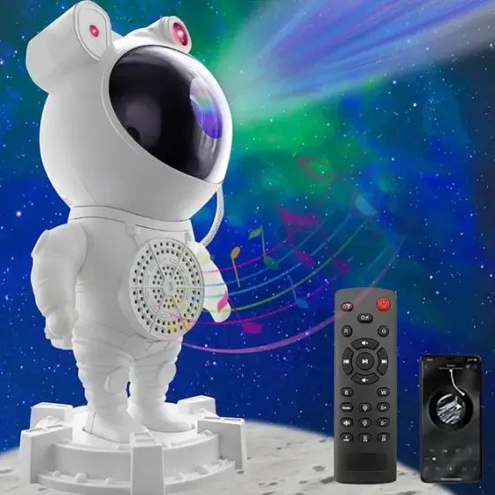 Ночник проектор звездного неба Астронавт с Bluetooth колонкой Sky Star Astronaut Bambi ZZ-202 Коломия