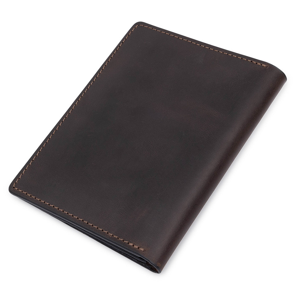 Кожаная винтажная обложка для документов Коричневый (GRANDE PELLE) Киев - изображение 12