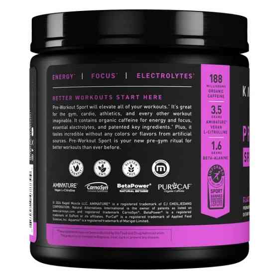 Предтренировочный комплекс Kaged Muscle Pre-Workout Sport 270 г, Glacier Grape Луцк