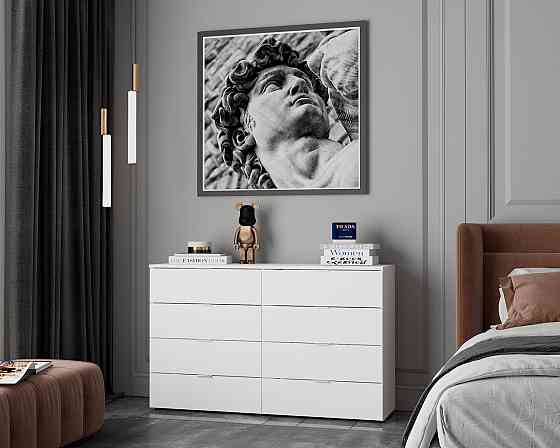 Комод Doros Рон 8 Белый 8 Ящиков 130х38х81 DRS-011774 (41516172) Днепр