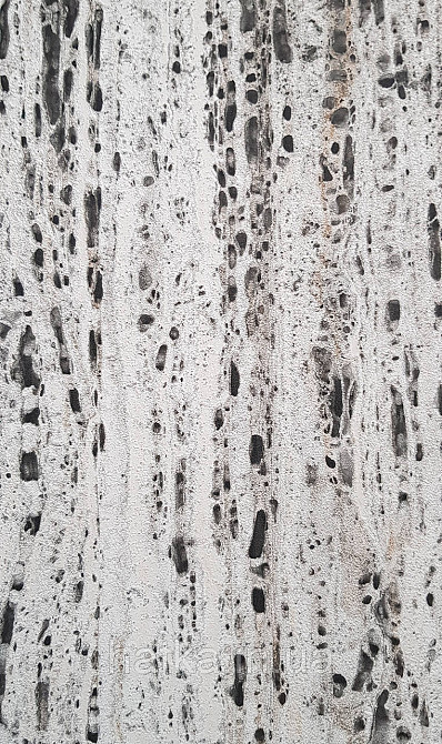 Шпалери вініл на флізеліні Marburg Travertino 1.06х10 абстракція смуги точки кора дерева чорні коричневі сірі Київ - фото 1