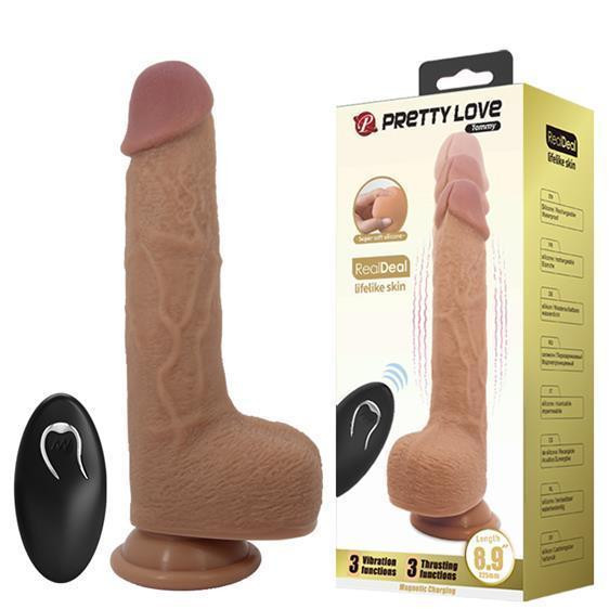 Реалістичний вібратор - Pretty Love Tommy Vibrator Flesh Sex Aura Київ - фото 1